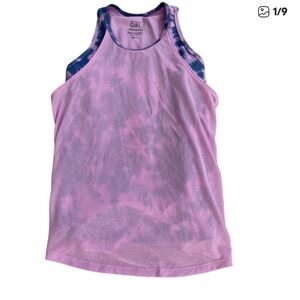 Athleta Kids Pink/Blue Athletic Tie-Dye Tank Top.-Size XXL (16)NWT